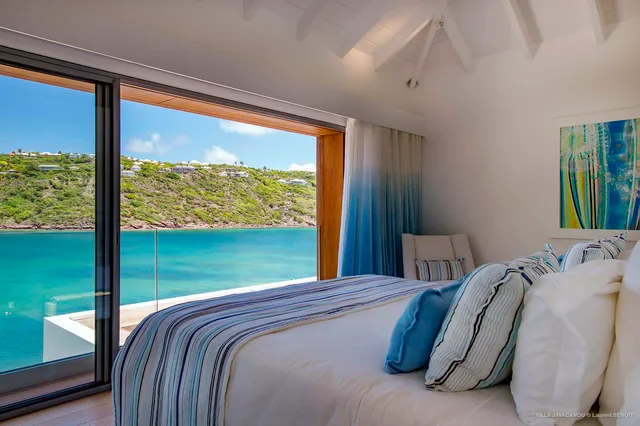 bedroom 3 ocean view at Villa Javacanou in St Barts - St. Barts Villa Rental
