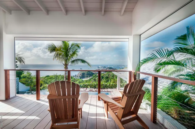 Terrace bedroom 1 at Villa Jocapana in St Barts - St. Barth Villa Rental