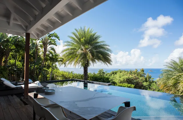 terrace at Villa JSA in St Barts - St. Barts Villa Rental