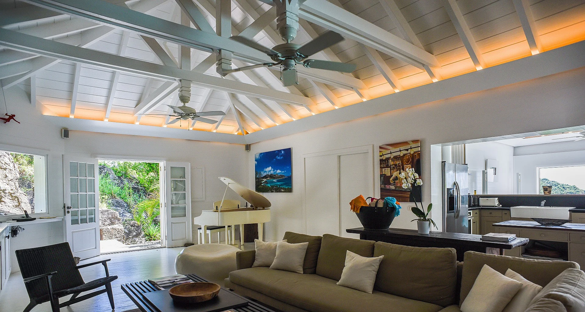 living-kitchen-header at Villa Kiara House in St Barts - St Barts luxury vacation rental