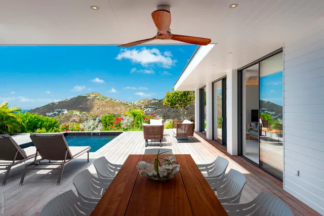 Gustaf - Outside dining at Villa King Gustaf in St Barts - St. Barts Villa Rental