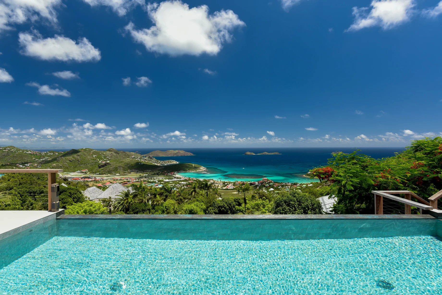 pool ocean view at Villa Krystel in St Barts - St Barts luxury vacation rental