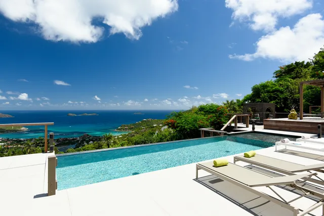 pool ocean view at Villa Krystel in St Barts - St Barts luxury vacation rental