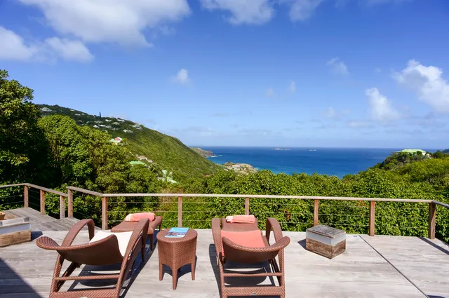 terrace at Villa Kuban in St Barts - St. Barts Villa Rental