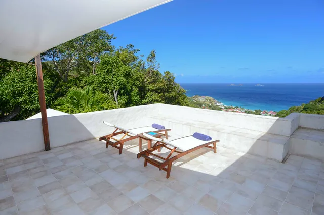 bedroom 01 solarium ocean view at Villa Kuban in St Barts - St. Barts Villa Rental