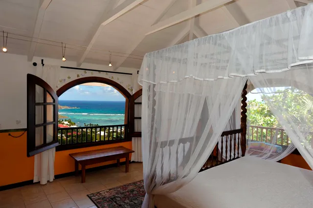 bedroom 02 ocean view at Villa Kyody in St Barts - St. Barts Villa Rental