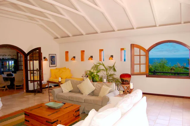 living ocean view at Villa Kyody in St Barts - St Barts luxury vacation rental