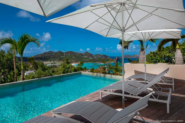 Belle Creole pool ocean view at Villa La Belle Créole in St. Jean - St. Barth Villa Rental