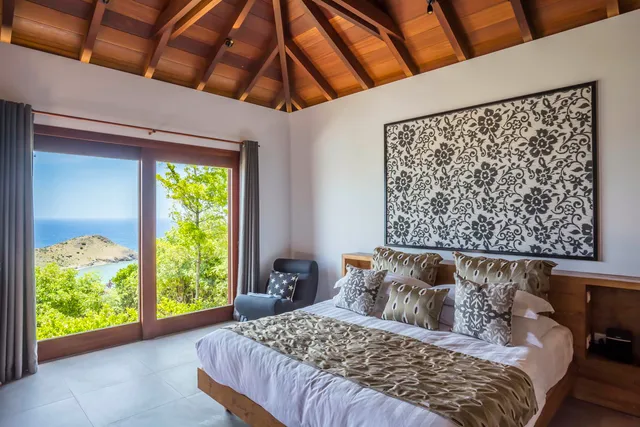 Danse du Soleil bedroom 3 ocean view - by J at Villa La Danse du Soleil in St Barts - St Barts luxury vacation rental