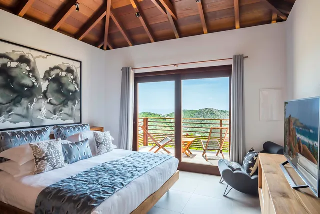 Danse du Soleil bedroom 2 ocean view - by J at Villa La Danse du Soleil in St Barts - St. Barth Villa Rental