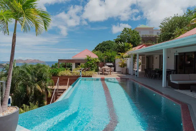 pool at Villa La Maison Rouge in St Barts - St. Barth Villa Rental