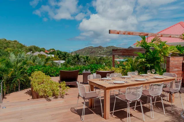 Maison Rouge - Terrace at Villa La Maison Rouge in St Barts - St. Barts Villa Rental