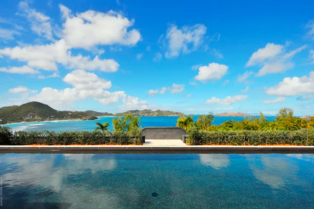Petite Sereine pool ocean view at Villa La Petite Sereine in Pointe Milou - St Barts luxury vacation rental