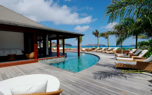 5 La Plage deck pool at Villa La Plage in St Barts - St. Barts Villa Rental