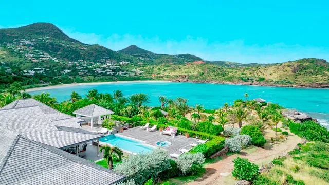 Vie en Rose - Aerial view at Villa La Vie en Rose in St Barts - St. Barth Villa Rental