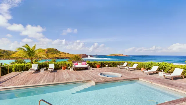 pool at Villa La Vie en Rose in Petit Cul de Sac - St. Barth Villa Rental