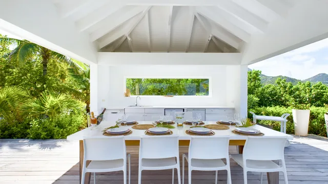 terrace at Villa La Vie en Rose in St Barts - St Barts luxury vacation rental