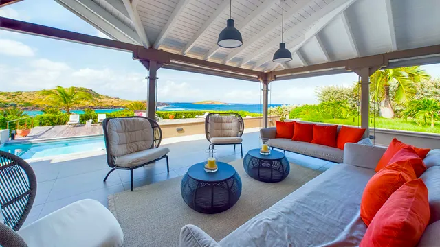 Vie en Rose - Outside living at Villa La Vie en Rose in St Barts - St. Barts Villa Rental