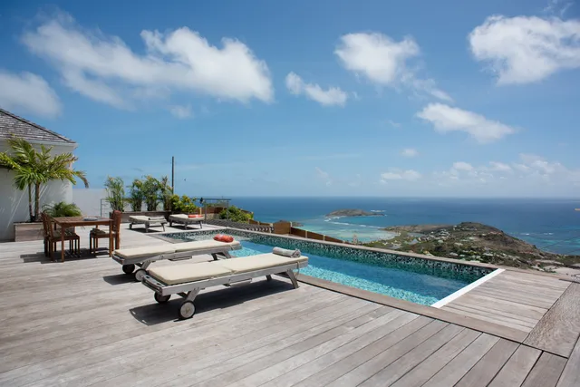 pool at Villa La Vue in St Barts - St. Barth Villa Rental