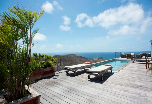 Vue - Pool at Villa La Vue in St Barts - St. Barth Villa Rental