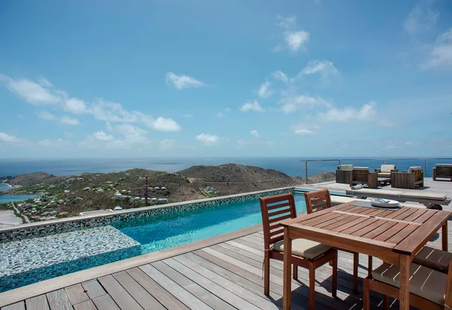 Vue - Pool at Villa La Vue in St Barts - St. Barts Villa Rental