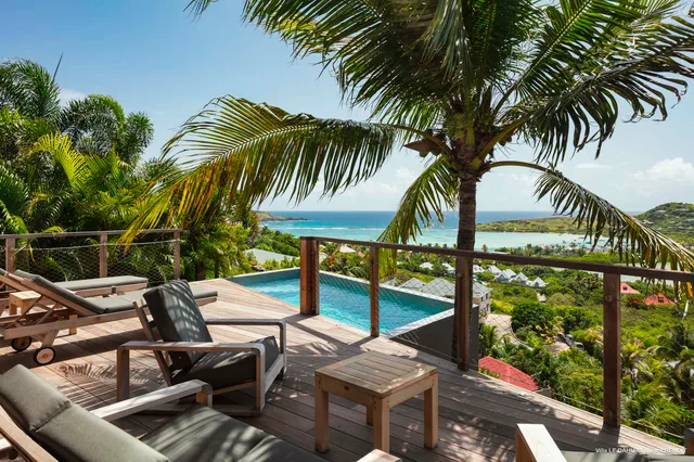 Dahu - pool ocean view at Villa Le Dahu in Marigot - St Barts luxury vacation rental