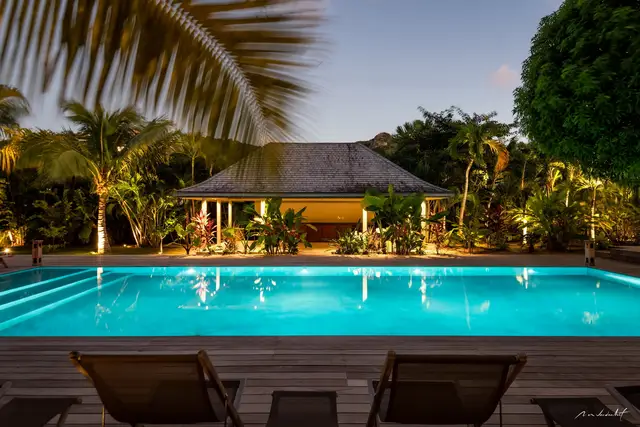pool at Villa Le Manoir de Lorient in St Barts - St. Barts Villa Rental