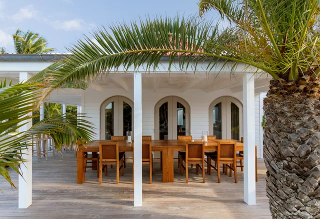 terrace at Villa Le Moulin in St Barts - St. Barts Villa Rental