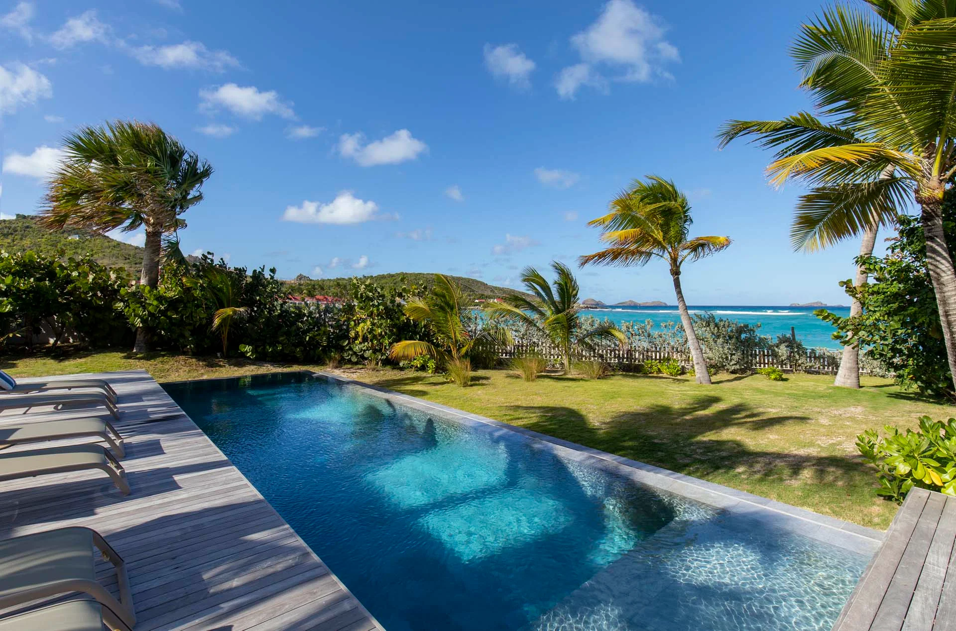 Moulin - pool ocean view at Villa Le Moulin in St Barts - St Barts luxury vacation rental