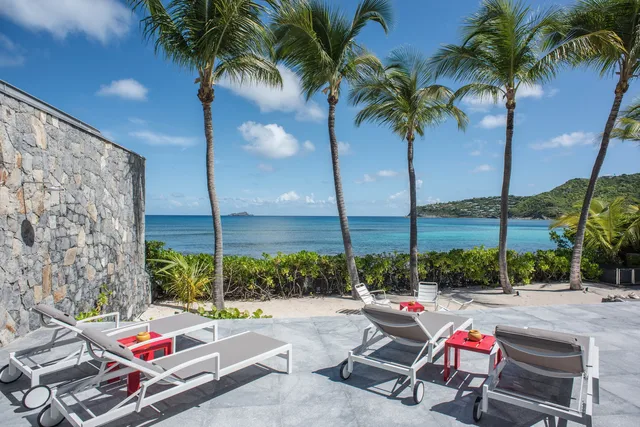 terrace at Villa Les Basses in St Barts - St Barts luxury vacation rental