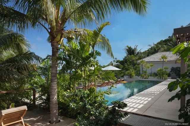 pool at Villa Les Palmes in St Barts - St Barts luxury vacation rental