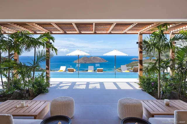 pool at Villa Les Roches in St Barts - St. Barts Villa Rental