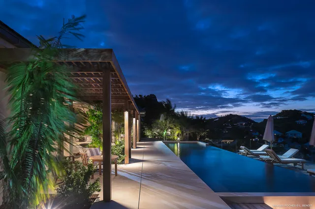 pool at Villa Les Roches in St Barts - St. Barts Villa Rental