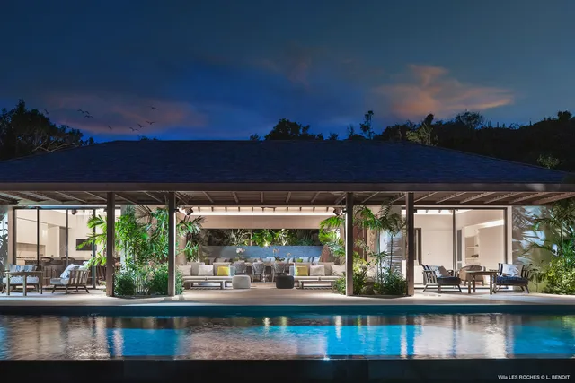 pool at Villa Les Roches in St Barts - St. Barts Villa Rental