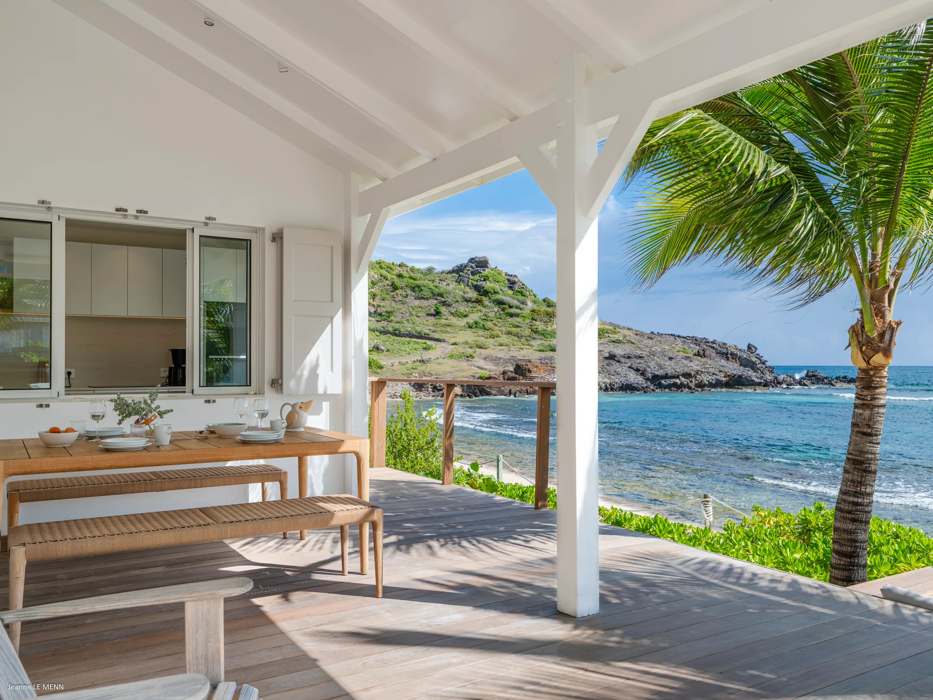 terrace at Villa Les Sables in St Barts - St Barts luxury vacation rental