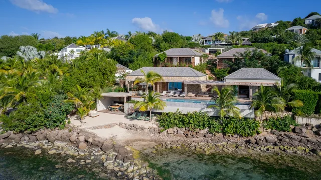aerial at Villa Linda in St Barts - St. Barts Villa Rental