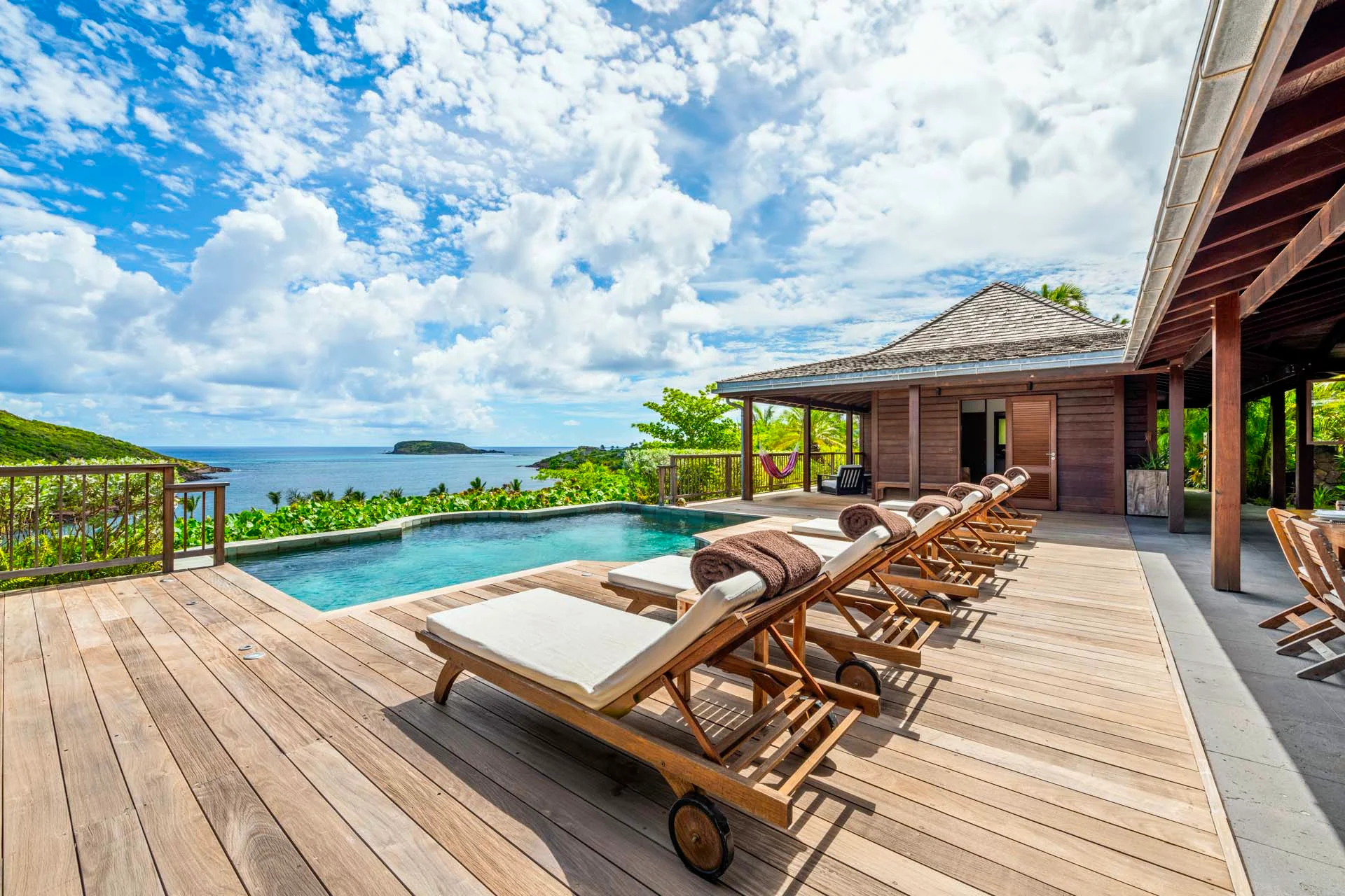 Girasol - pool ocean view at Villa Little Girasol in St Barts - St Barts luxury vacation rental