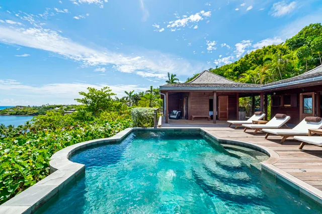 Girasol - pool view at Villa Little Girasol in St Barts - St Barts luxury vacation rental