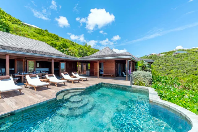 Girasol - pool view at Villa Little Girasol in St Barts - St. Barts Villa Rental