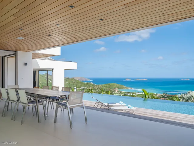 terrace at Villa Loukoko in St Barts - St. Barts Villa Rental