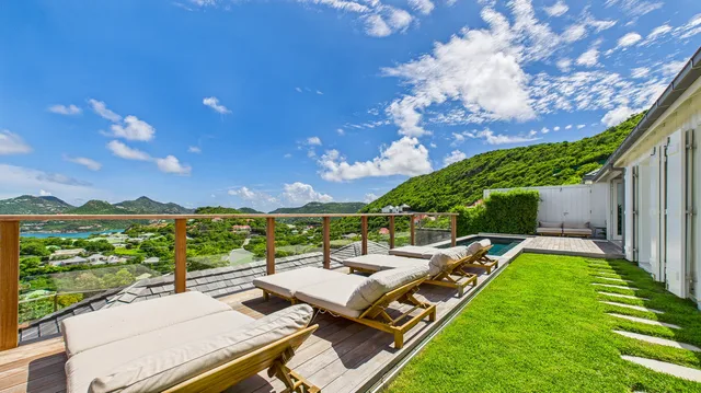 terrace at Villa Lune in St Barts - St. Barth Villa Rental