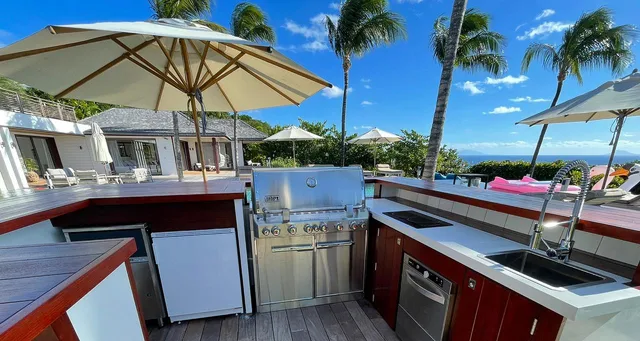 Outdoor-Kitchen--header at Villa Maison Blanc Bleu in St Barts - St Barts luxury vacation rental
