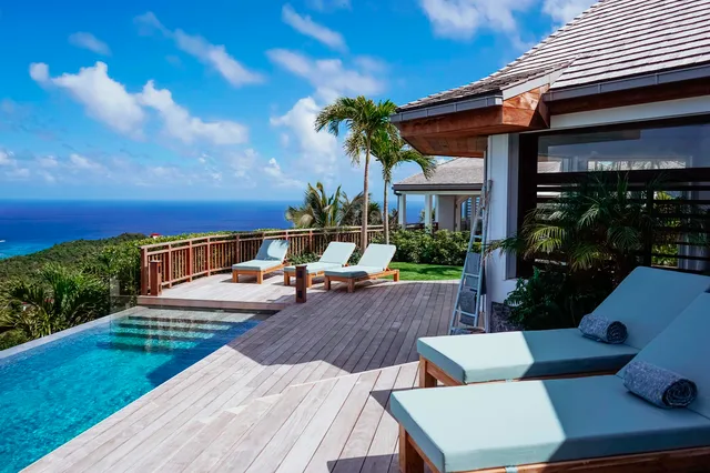 pool ocean view at Villa Mamiami in Vitet - St. Barth Villa Rental