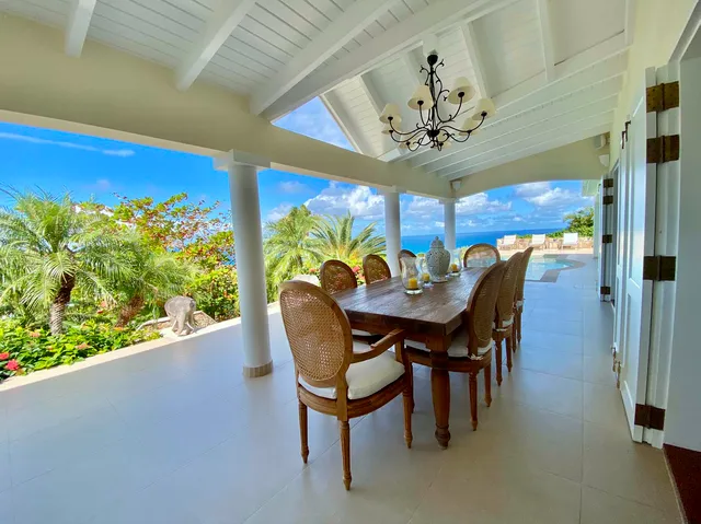 Outside Dining at Villa Maracuja in St Barts - St. Barts Villa Rental