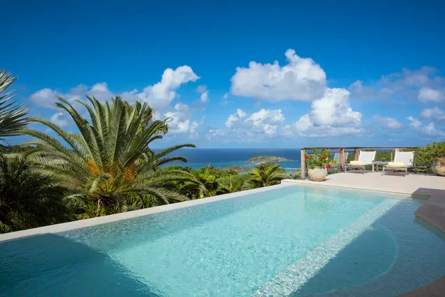 pool ocean view at Villa Maracuja in Vitet - St. Barth Villa Rental