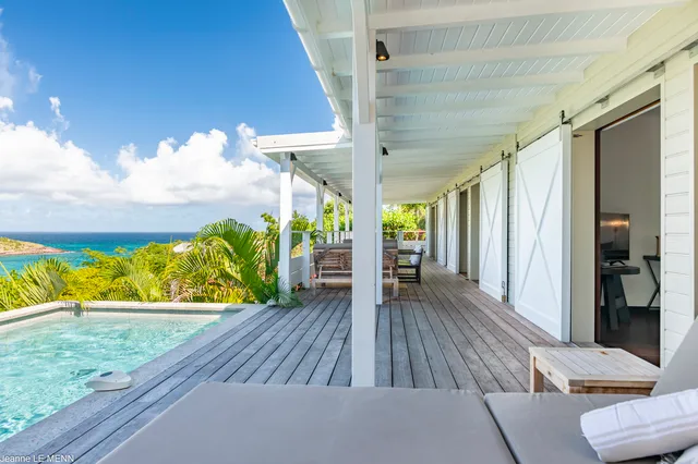 pool ocean view at Villa Marigot Bay in St Barts - St Barts luxury vacation rental