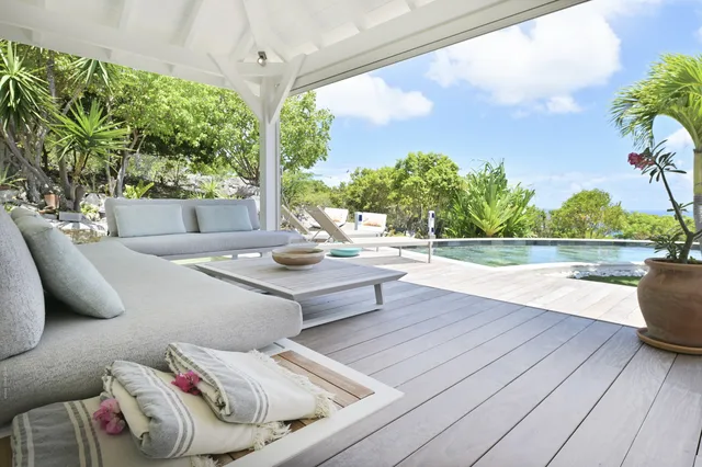 terrace at Villa Marris in St Barts - St. Barth Villa Rental
