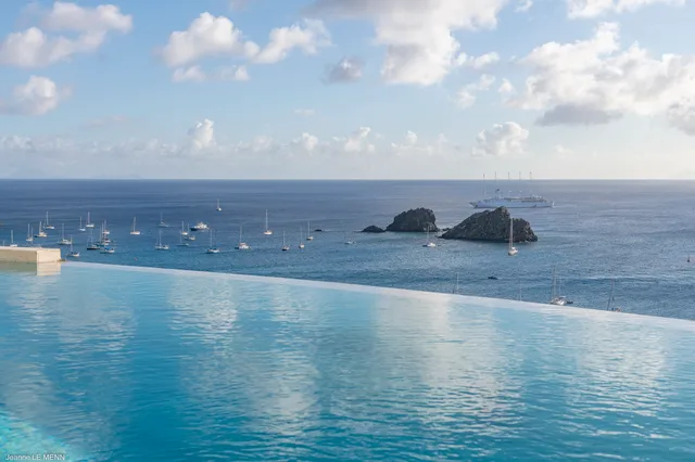 pool ocean view at Villa Mauresque in St Barts - St. Barth Villa Rental