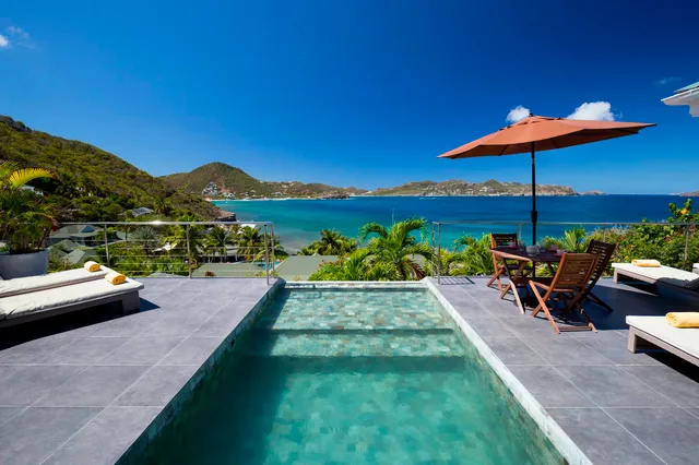 pool ocean view at Villa Mirande in Pointe Milou - St Barts luxury vacation rental