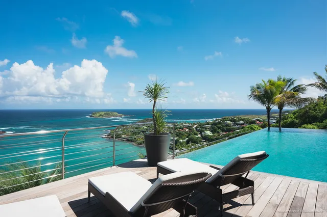 pool ocean view at Villa Mythique in St Barts - St. Barth Villa Rental